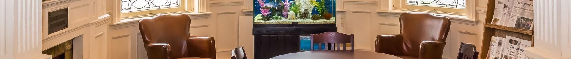 Herrick Reading Room with aquarium